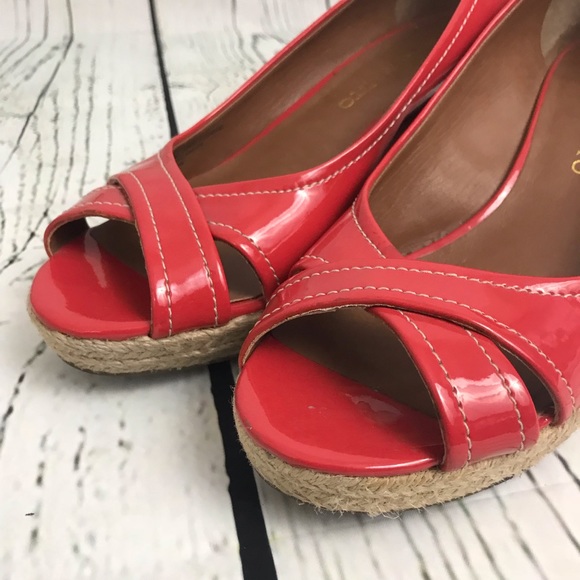 Franco Sarto Coral Wedge patent leather open toe - Picture 3 of 8